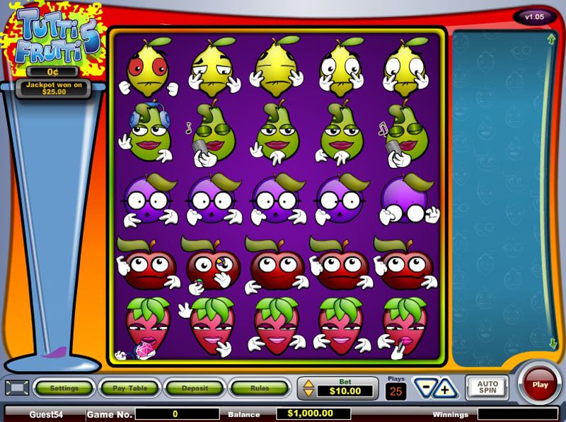 «Tutti Frutti 5» — игровой автомат с фруктовой тематикой от 1xBet casino